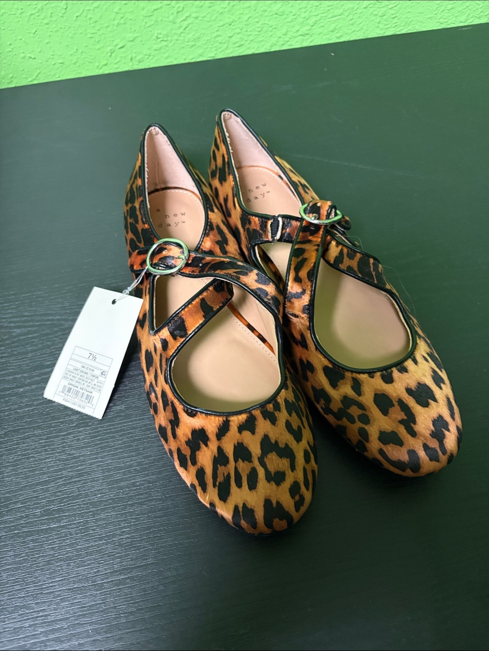 Target Leopard Print Mary Jane Flats - Brown/Black